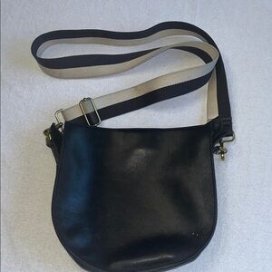 Stylish Madewell Black Leather Crossbody Bag